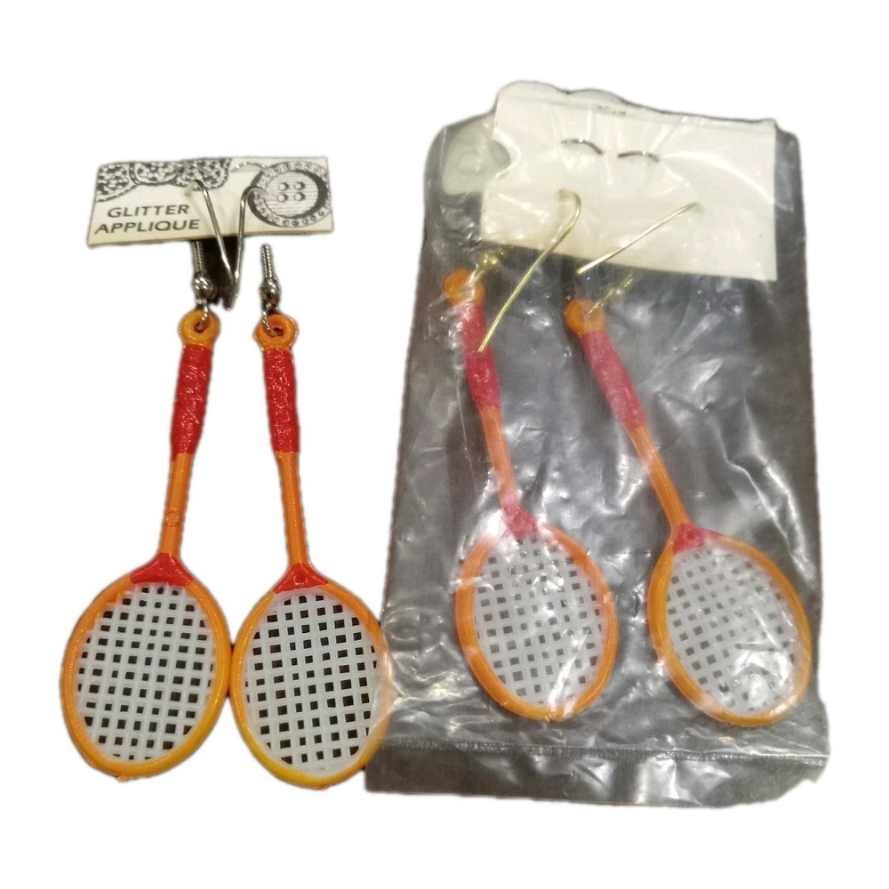 TENNIS RACKET EARRINGS Racquetball 2 Pairs One For You One For A Friend Gift
